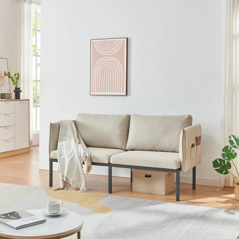 Sofá de 2 plazas Kamar [en.casa]