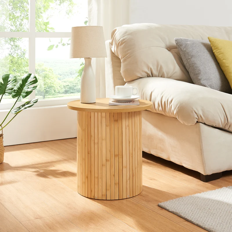 Mesa auxiliar Ledepid natural [en.casa]