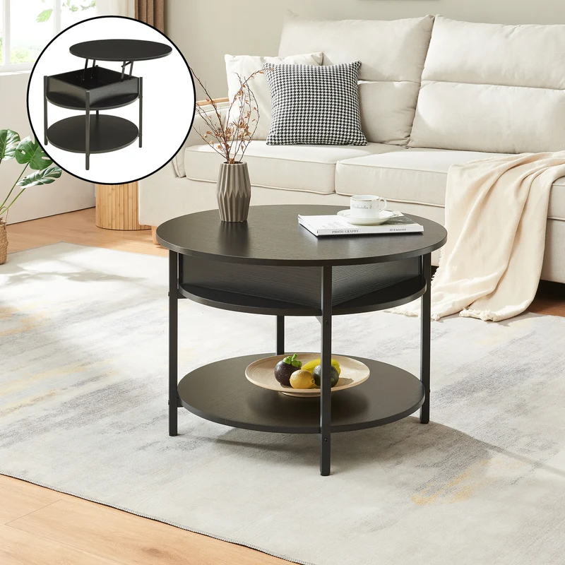 Mesa de centro Kandas con tablero elevable [en.casa]