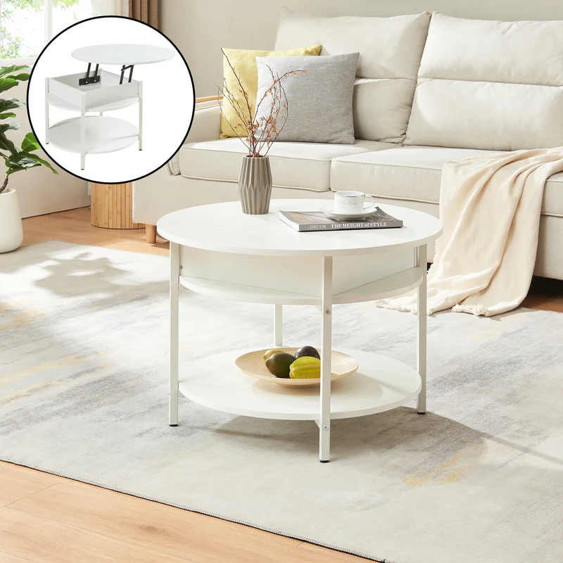 Mesa de centro Kandas con tablero elevable [en.casa]