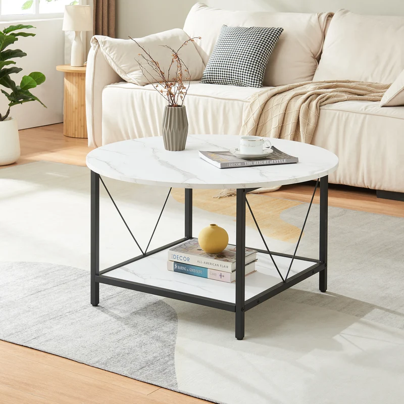 Mesa de centro Filem Ø80x46 cm [en.casa]