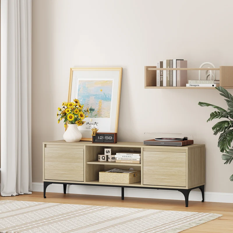 Mueble de televisión Kistiandi 140x40x50 cm [en.casa]