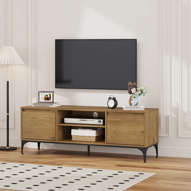 Mueble de televisión Kistiandi 140x40x50 cm [en.casa]