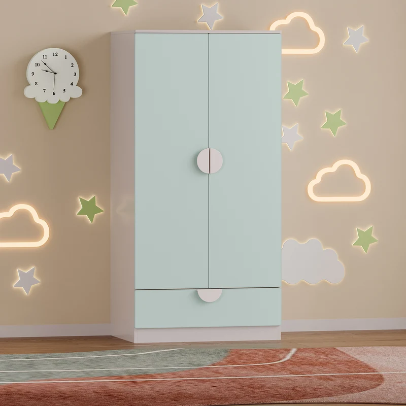 Armario para ropa de niños Sandnes con cajón [en.casa]
