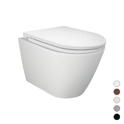 Vaso sospeso feeling rimless fissaggio nascosto grigio opaco matt