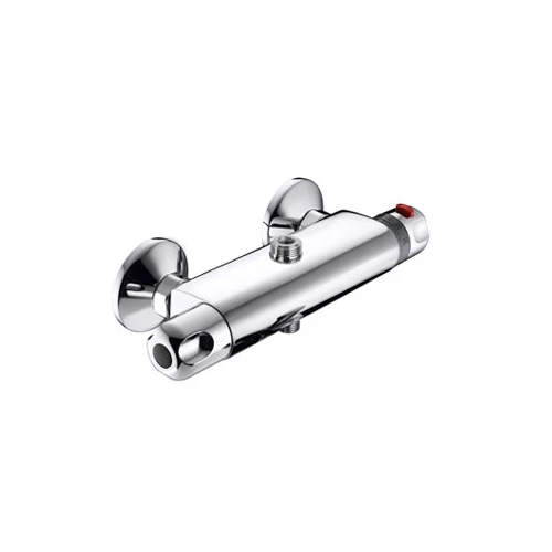 Miscelatore termostatico doccia esterno 2 uscite con deviatore cromo