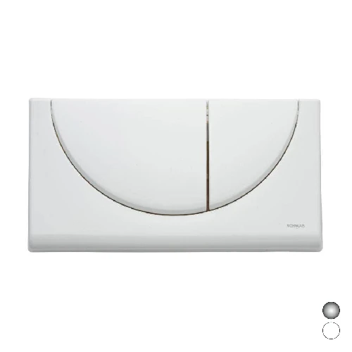 Placca 2 tasti viva duo bianca