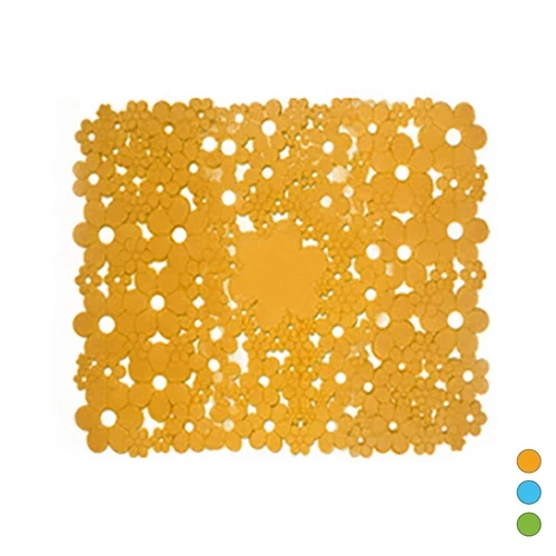 Tappeto antiscivolo mod. flowers cm 53 x 53 turchese