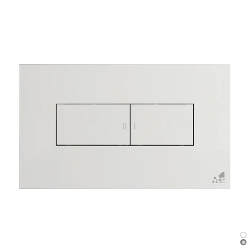 Placca per cassetta ad incasso idea 2 pulsanti cromo lucido