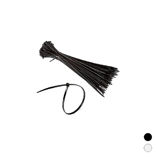 100 pz fascette di cablaggio in nylon nera 4 5 x 200 mm