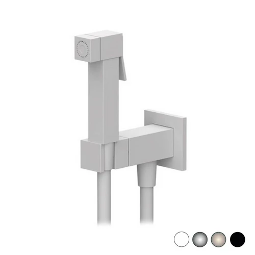 Set miscelatore con doccetta shut-off quadro cromo