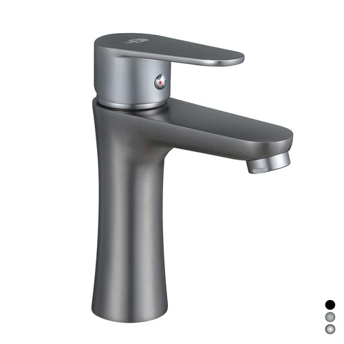 Miscelatore monocomando lavabo serie lizzy nero opaco